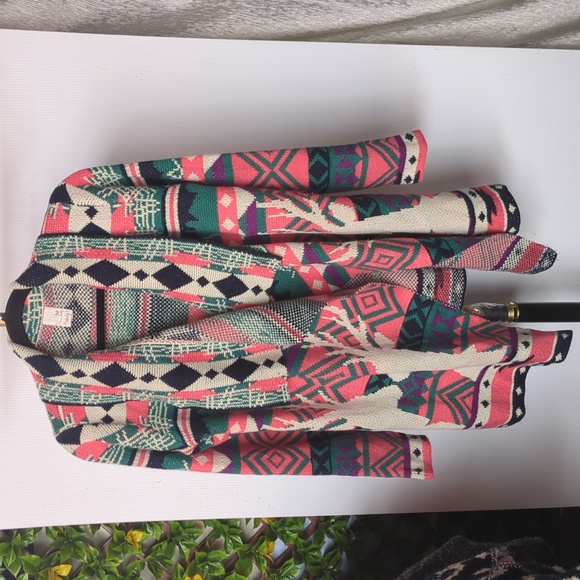 Pink Owl deer Christmas Cardigan, Medium Size - Picture 7 of 9